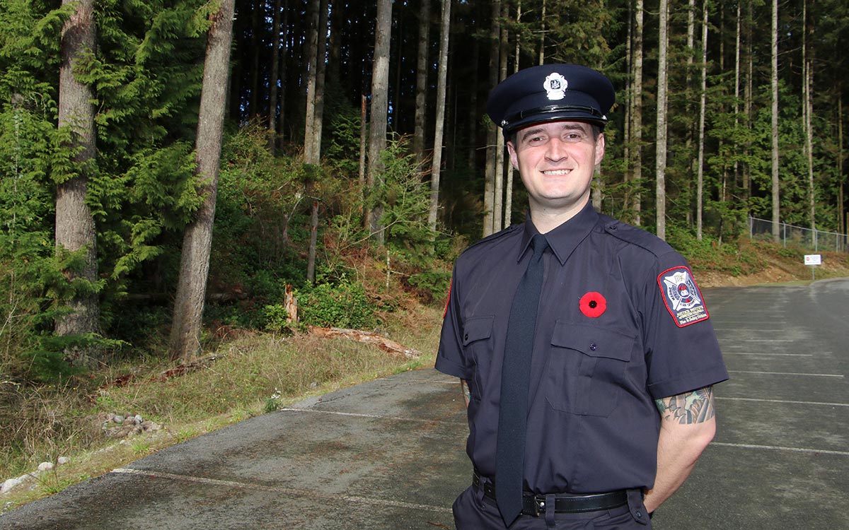 JIBC Fire Fighting Technologies Certificate grad Deryck Lafortune was happy to step outside his comfort zone as part of a planned career change.