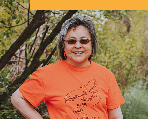 Phyllis J. Webstad, founder and ambassador of Orange Shirt Society.