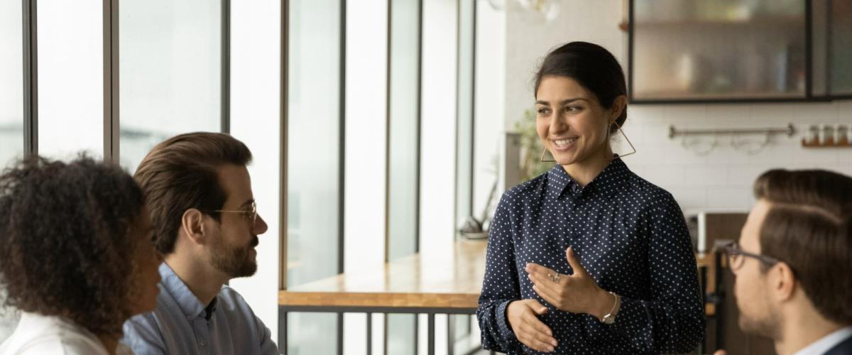 group of people in a meeting
