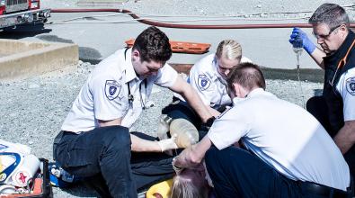 JIBC paramedic students in training